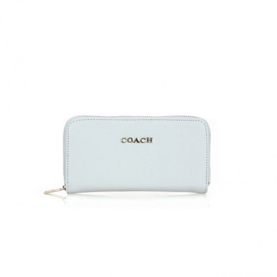 Coach Zip In Saffiano Small White Wallets FFI | Women